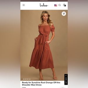 Lulu’s Rust Orange Maxi. Size M. Never worn.